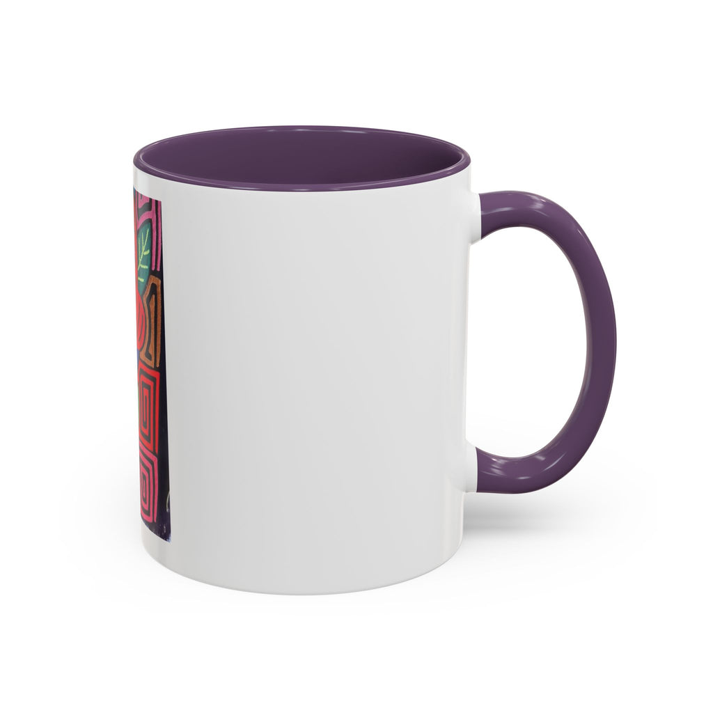 Tropical Parrot Accent Coffee Mug — Colorful Floral Bird Art (11/15oz)