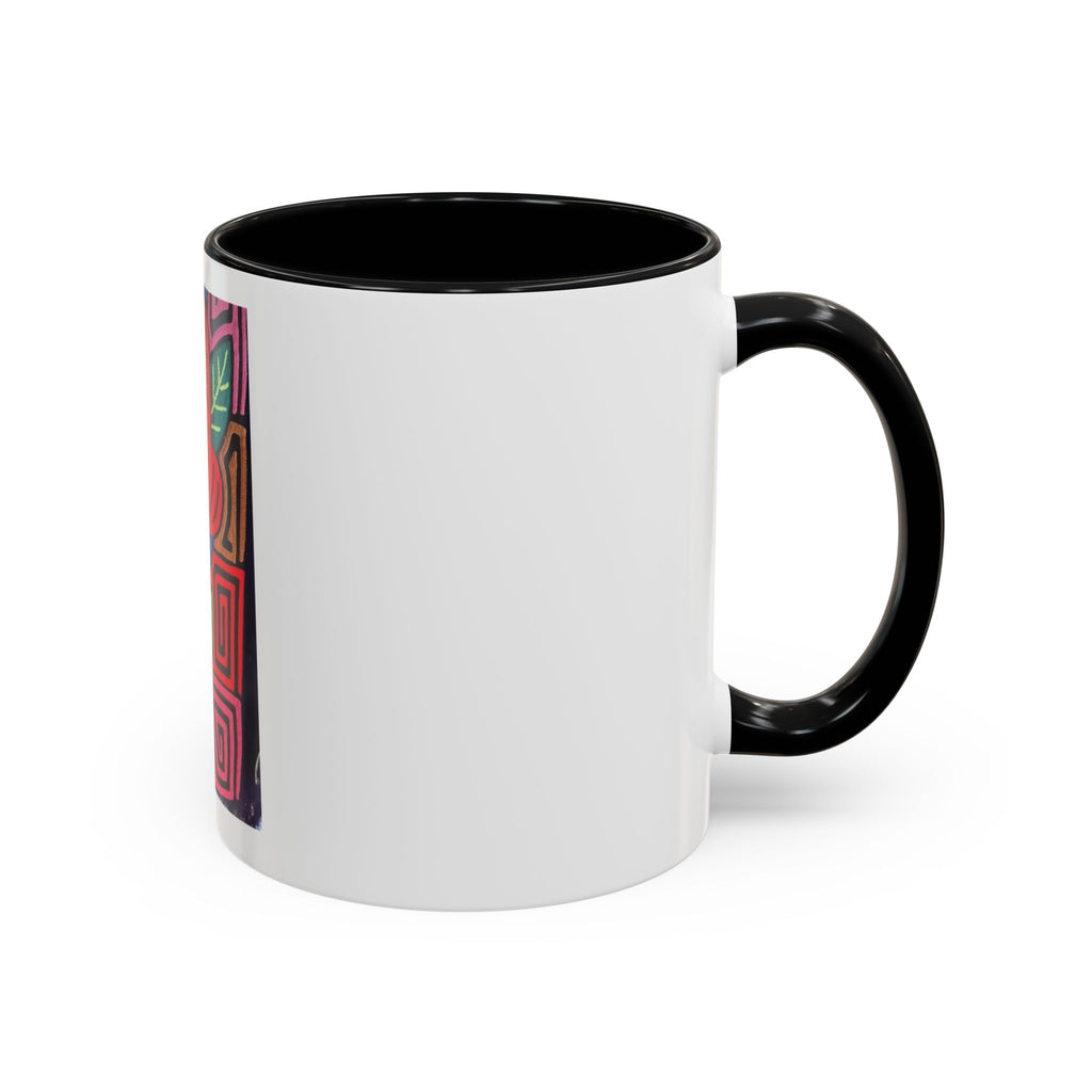 Tropical Parrot Accent Coffee Mug — Colorful Floral Bird Art (11/15oz)
