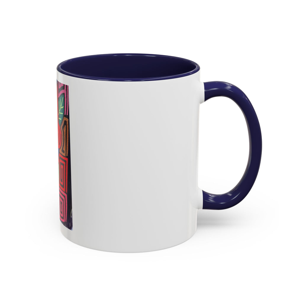 Tropical Parrot Accent Coffee Mug — Colorful Floral Bird Art (11/15oz)