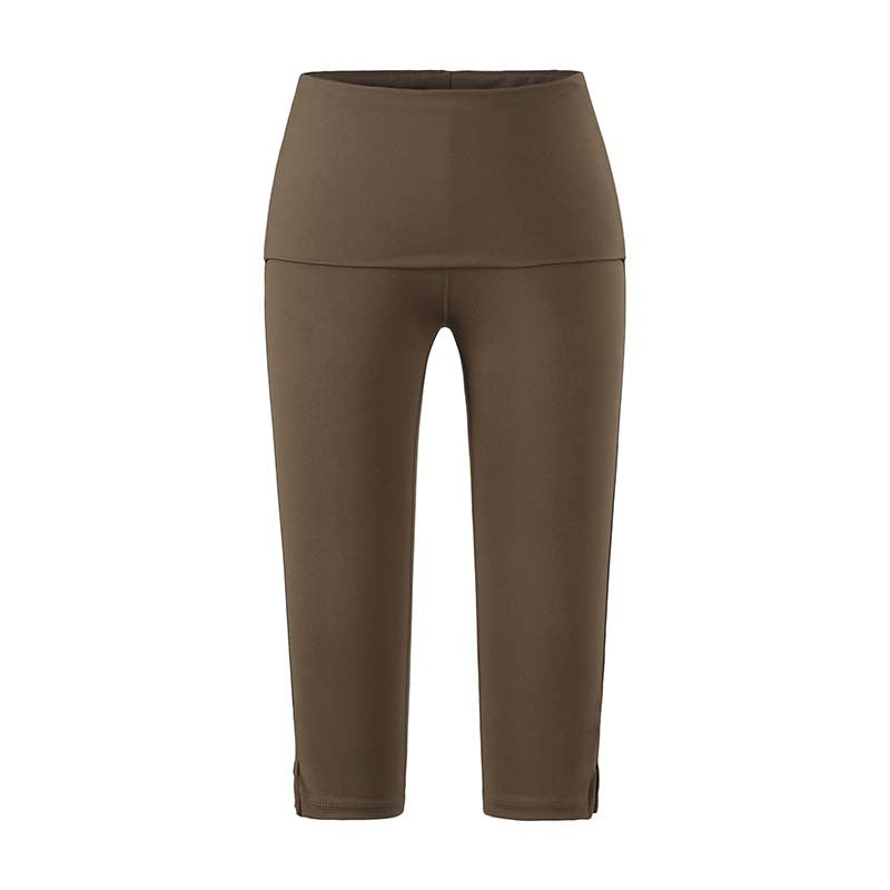 Women's Shorts Stretchy Slim Fit Capri Leggings with Side Slit Casual Bum Lifter Workout Pants